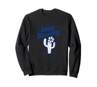 Keep Blooming Cactus Positive Desert Wildflower Retro Sweatshirt