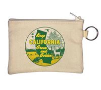 Keep California Green and Golden Vintage Poster Porte-monnaie Beige