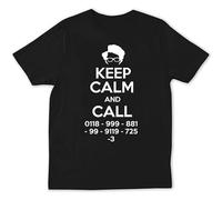 Keep Calm and Call The It Crowd Maurice Moss The It Crowd TV Show Gift Mens T-Shirt Black Size S