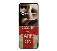 Keep Calm and Carry On Etui Coque Housse pour Motorola Razr 60 Ultra, Razr Ultra 2025