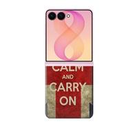 Keep Calm and Carry On Etui Coque Housse pour Samsung Galaxy Z Flip 8