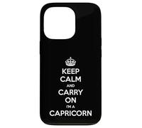 Keep Calm and Carry on I'm a Capricorn - Astrologie Amusante Coque pour iPhone 13 Pro
