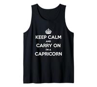 Keep Calm and Carry on I'm a Capricorn - Astrologie Amusante Débardeur