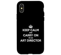 Keep Calm and Carry on I'm an Art Director - Drôle Coque pour iPhone X/XS