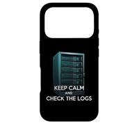 Keep Calm and Check The Logs Sysadmin IT Tech Humor Coque pour iPhone 17 Pro