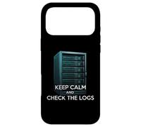 Keep Calm and Check The Logs Sysadmin IT Tech Humor Coque pour iPhone 17 Pro Max
