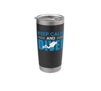 Keep Calm And Dive Scuba Funny Diver Diving Gobelet isotherme en acier inoxydable double paroi