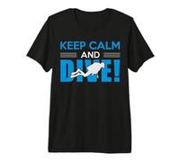 Keep Calm and Dive Scuba Funny Diver Diving T-Shirt Haut de Gamme