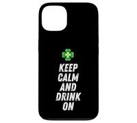 Keep Calm and Drink on Funny St Patrick's Day Shamrock Irlandais Coque pour iPhone 13