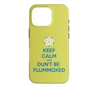 Keep Calm and Dun't Be Flummoxed Yorkshire Dailect Bleu Coque pour iPhone 16 Pro
