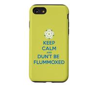 Keep Calm and Dun't Be Flummoxed Yorkshire Dailect Bleu Coque pour iPhone SE (2020) / 7/8