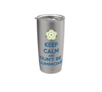 Keep Calm and Dun't Be Flummoxed Yorkshire Dailect Bleu Gobelet isotherme en acier inoxydable double paroi