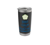 Keep Calm and Dun't Be Flummoxed Yorkshire Dailect Bleu Gobelet isotherme en acier inoxydable double paroi