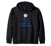 Keep Calm and Dun't Be Flummoxed Yorkshire Dailect Bleu Sweat à Capuche