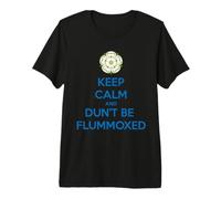 Keep Calm and Dun't Be Flummoxed Yorkshire Dailect Bleu T-Shirt Haut de Gamme