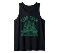Keep Calm and Farm Sapins de Noël Débardeur
