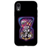 Keep Calm and Flip on Retro Pinball Arcade Game Coque pour iPhone XR