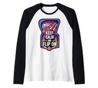 Keep Calm and Flip on Retro Pinball Arcade Game Manche Raglan