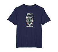 Keep Calm and Fourrage on Mushroom Hunter Nature Lover T-Shirt, Homme Grandes Tailles, Bleu Marine, 5X Tall