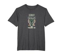 Keep Calm and Fourrage on Mushroom Hunter Nature Lover T-Shirt, Homme Grandes Tailles, Chiné Foncé, 3X Tall