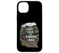 Keep Calm and Garden Rail Model Train Hobbyist Coque pour iPhone 14 Plus