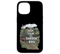 Keep Calm and Garden Rail Model Train Hobbyist Coque pour iPhone 15