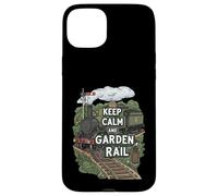 Keep Calm and Garden Rail Model Train Hobbyist Coque pour iPhone 15 Plus