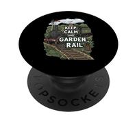 Keep Calm and Garden Rail Model Train Hobbyist PopSockets PopGrip Adhésif
