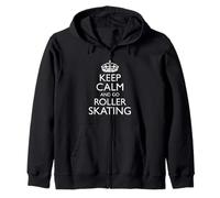 Keep Calm and Go Roller Skating! / Design Amusant de Patineur Sweat à Capuche