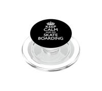 Keep Calm and Go Skateboarding! / Design Amusant de Patineurs PopSockets PopGrip pour MagSafe