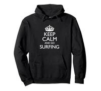 Keep Calm and Go Surf! / Motif Plage de Surfeur Amusant Sweat à Capuche