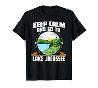 Keep Calm And Go To Lake Jocassee Camping Sayings Camper T-Shirt