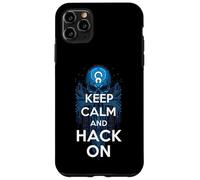 Keep Calm and Hack on Hacker Skull Circuit Board Coque pour iPhone 11 Pro Max