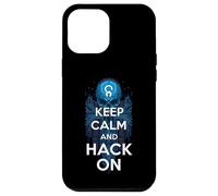 Keep Calm and Hack on Hacker Skull Circuit Board Coque pour iPhone 12 Pro Max