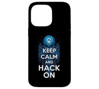 Keep Calm and Hack on Hacker Skull Circuit Board Coque pour iPhone 14 Pro Max