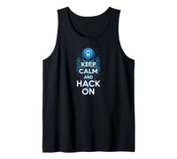 Keep Calm and Hack on Hacker Skull Circuit Board Débardeur