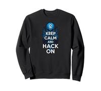 Keep Calm and Hack on Hacker Skull Circuit Board Sweatshirt