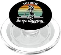 Keep Calm and Keep Digging Metal Detecting PopSockets PopGrip pour MagSafe