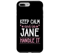 Keep Calm and Let Jane Handle It Chill Prénom Coque pour iPhone 7 Plus/8 Plus