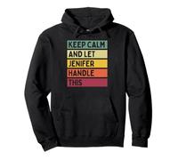 Keep Calm and Let Jenifer Handle This Funny Citation Retro Sweat à Capuche