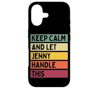 Keep Calm and Let Jenny Handle This Funny Citation Retro Coque pour iPhone 17