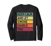 Keep Calm and Let Simone Handle This Funny Citation Retro Manche Longue