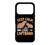 Keep Calm and Love Capybara Coque pour iPhone 17 Pro