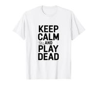Keep Calm and Play Dead Funny Gamer Humour T-Shirt