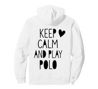 Keep Calm and Play Polo Cheval Citation Mignonne Amoureux Équestre Sweat à Capuche