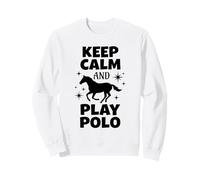 Keep Calm and Play Polo Cheval Rétro Equestre Sweatshirt