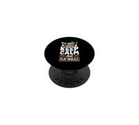 Keep Calm and Play Ukulélé Tropical Beach Palmier PopSockets PopGrip Adhésif