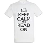 Keep Calm and Read on Hi vis t Shirt Teacher Professor Student Book Books Love Fun Manches Courtes(Medium)