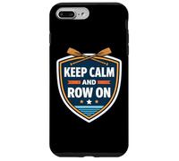 Keep Calm and Row on Funny Rowing Crew Team Racing Citation Fun Coque pour iPhone 7 Plus/8 Plus