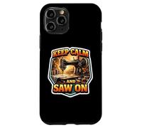 Keep Calm and Saw on Funny Sawing Machine Quilting Quilter Quilter Coque pour iPhone 11 Pro